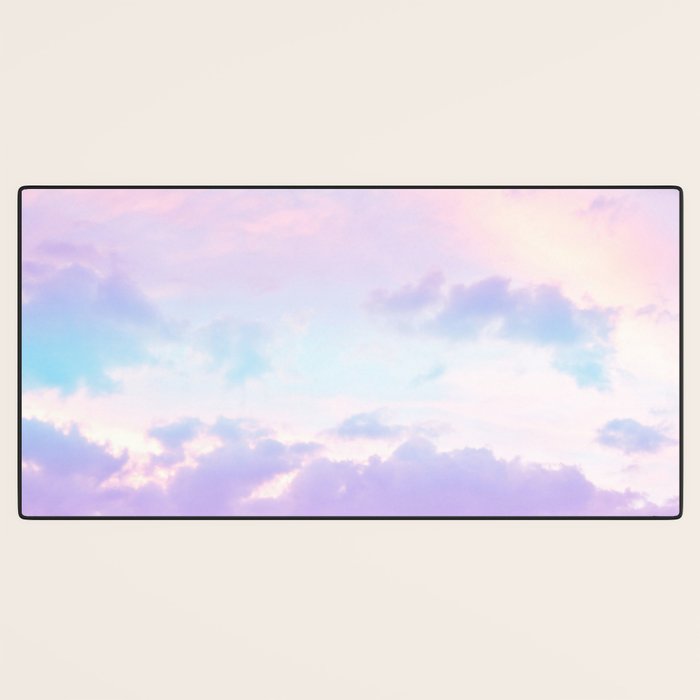 Unicorn Pastel Clouds #1 #decor #art #society6 Desk Mat Gallery Image 3