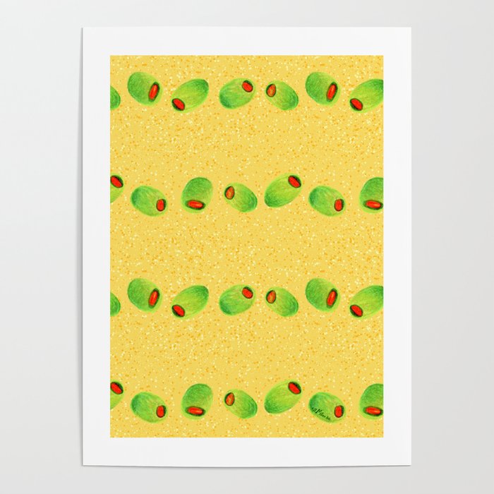 Olive Snack in Green & Yellow Poster Gallery Image 4