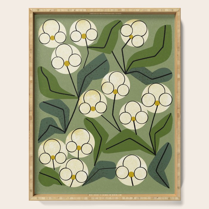 White Orchids Serving Tray Gallery Image 1