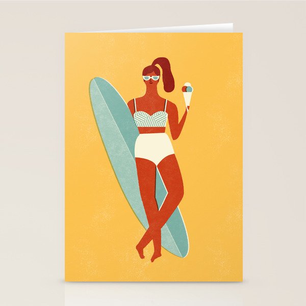 Surfer girl Stationery Card Gallery Image 2