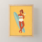 Surfer girl Mini Art Print Gallery Image 1