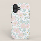 Wild Mountain Roses - pink, mint, and gold iPhone Case Gallery Image 1