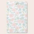 Wild Mountain Roses - pink, mint, and gold Cutting Board Gallery Image 1