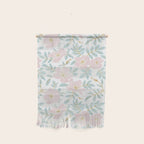 Wild Mountain Roses - pink, mint, and gold Wall Hanging Gallery Image 1