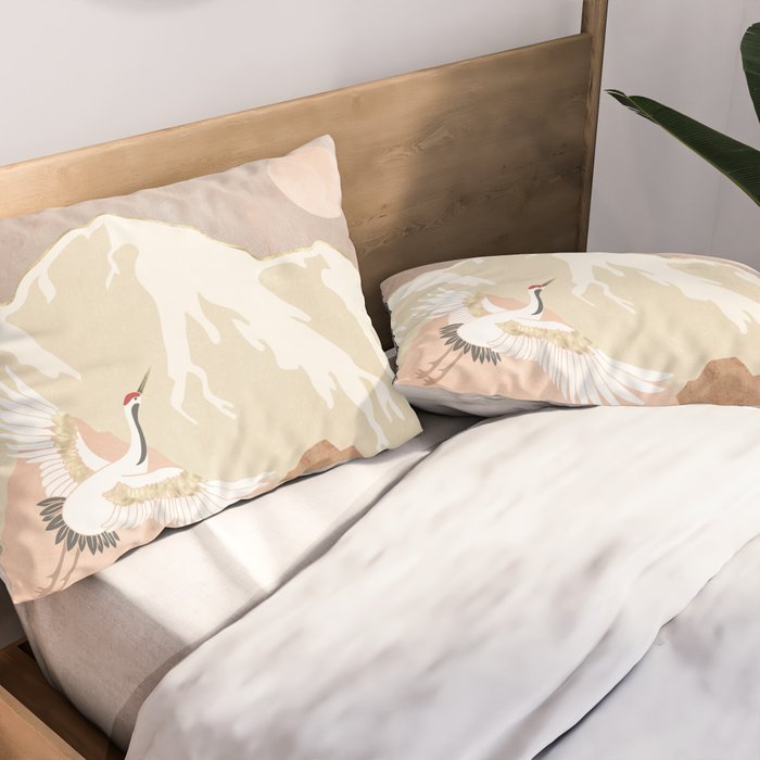 Sugar Mountain Crane Pillow Sham Gallery Image 2