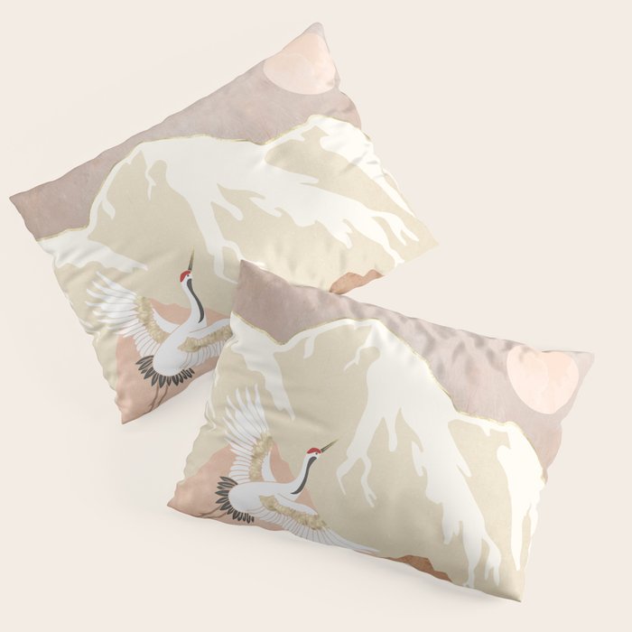 Sugar Mountain Crane Pillow Sham Gallery Image 1