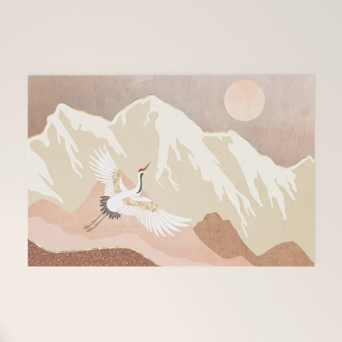 Sugar Mountain Crane Welcome Mat Gallery Image 1