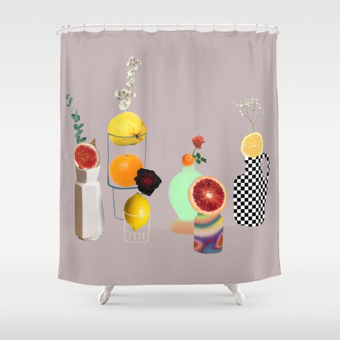 Still Life // Fruits & Flowers Shower Curtain Gallery Image 1