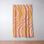 Wavy Stripes XXV - Pink Orange Yellow Window Curtain Gallery Image 3