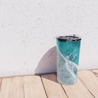 Turquoise Tides - Aerial View of Ocean Waves and Shore Travel Mug Gallery Image 4