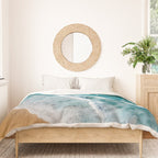 Turquoise Tides - Aerial View of Ocean Waves and Shore Duvet Cover Gallery Image 3