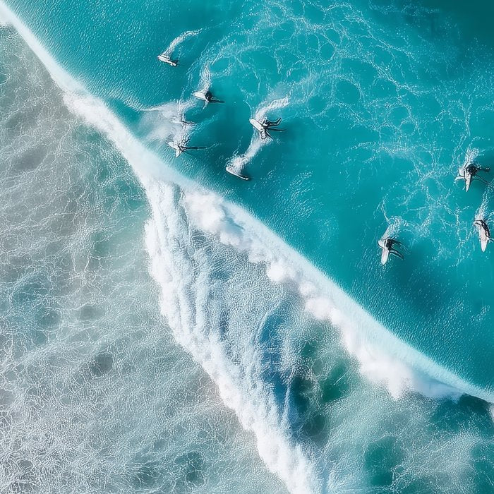 Turquoise Tides - Aerial View of Ocean Waves and Shore Coffee Mug Gallery Image 2