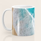 Turquoise Tides - Aerial View of Ocean Waves and Shore Coffee Mug Gallery Image 3