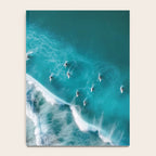 Turquoise Tides - Aerial View of Ocean Waves and Shore Notebook Gallery Image 4
