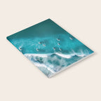 Turquoise Tides - Aerial View of Ocean Waves and Shore Notebook Gallery Image 2