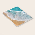 Turquoise Tides - Aerial View of Ocean Waves and Shore Notebook Gallery Image 3