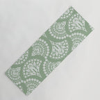 Sage Green Ornate Boho Yoga Mat Gallery Image 1