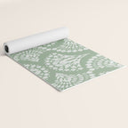 Sage Green Ornate Boho Yoga Mat Gallery Image 2