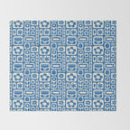Vintage scandinavian floral art pattern Throw Blanket Gallery Image 2