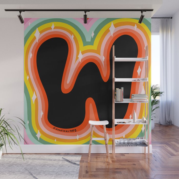 Rainbow W Wall Mural Gallery Image 1