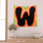Rainbow W Wall Tapestry Gallery Image 2