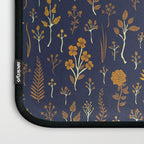 Navy Blue & Mustard Yellow Floral Pattern Laptop Sleeve Gallery Image 3