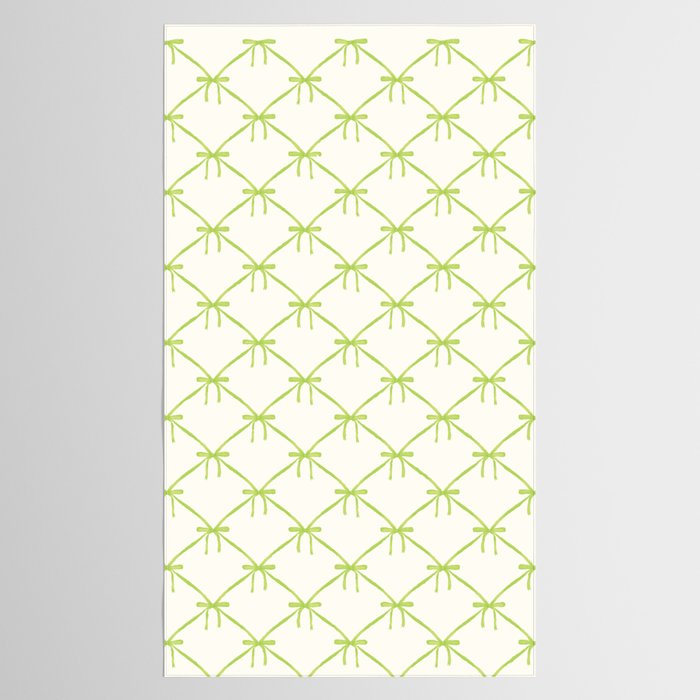 Bows & Ribbons Pattern V Green Tablecloth Gallery Image 2