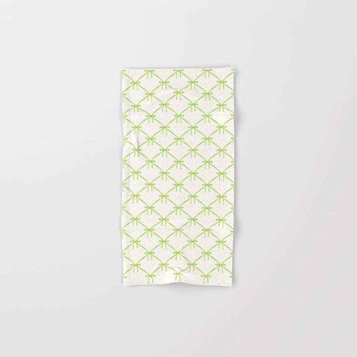 Bows & Ribbons Pattern V Green Bath Towel Gallery Image 1