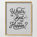What's The Best That Could Happen Typography Print Wall Art Home Decor Serving Tray Gallery Image 1