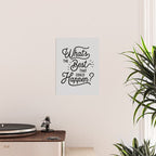 What's The Best That Could Happen Typography Print Wall Art Home Decor Poster Gallery Image 2