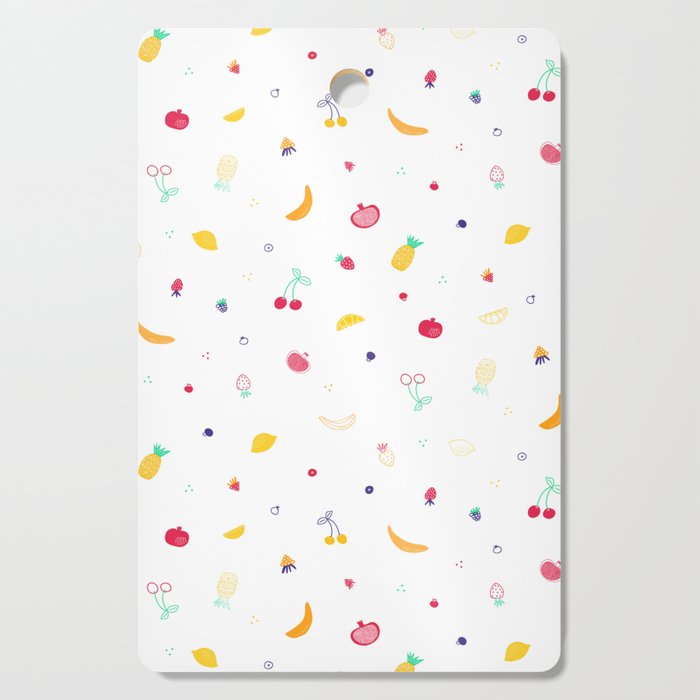 Ditsy Fruity Doodles Cutting Board Gallery Image 1