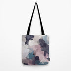 Picking Blackberries - Teal Indigo Lavender Abstract Wall Art, Feminine Painting Print, Modern Art Tote Bag Gallery Image 2