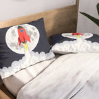 Rocket lift off Pillow Sham Gallery Image 2