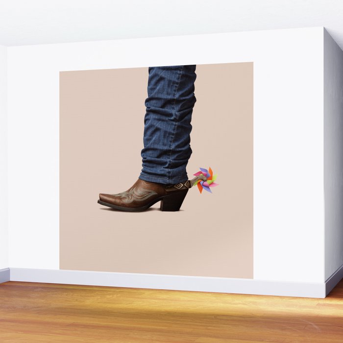 Funny Cowboy  Wall Mural Gallery Image 2