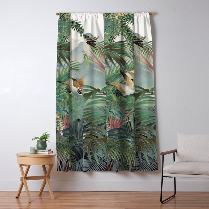 Sarus crane in the forest Window Curtain Gallery Image 5