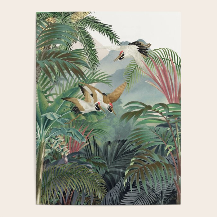 Sarus crane in the forest Poster Gallery Image 4