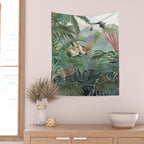 Sarus crane in the forest Wall Tapestry Gallery Image 2