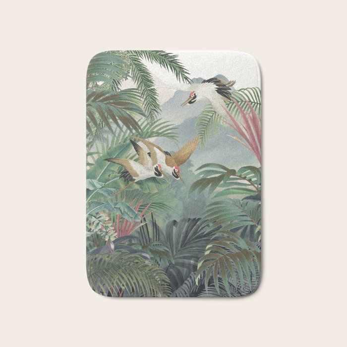 Sarus crane in the forest Bath Mat Gallery Image 1