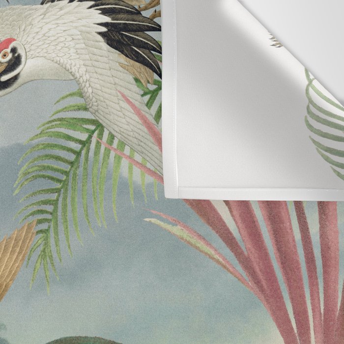 Sarus crane in the forest Wall Tapestry Gallery Image 3