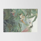 Sarus crane in the forest Rug Gallery Image 2