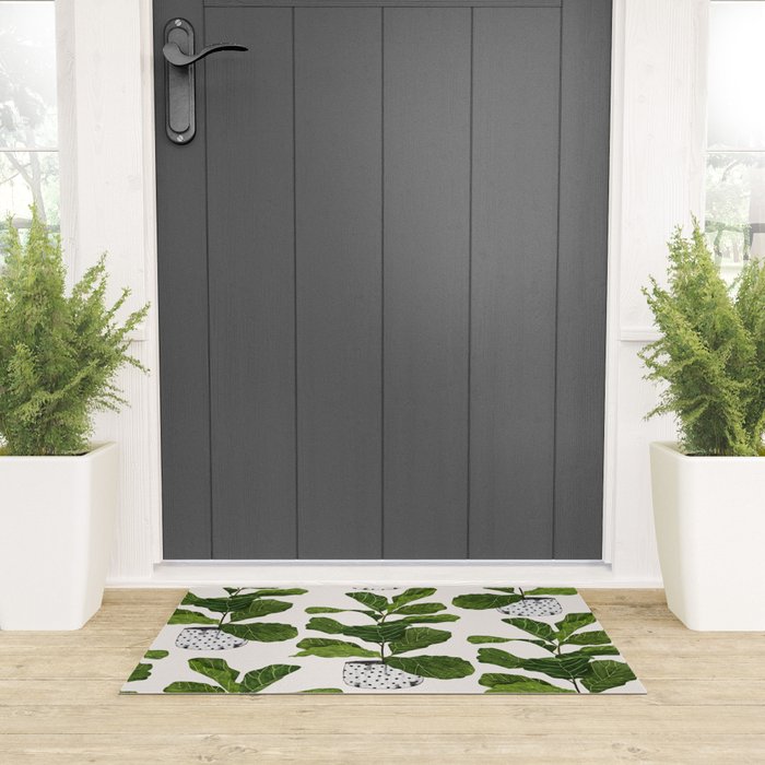Fiddle leaf fig Tree Welcome Mat Gallery Image 3