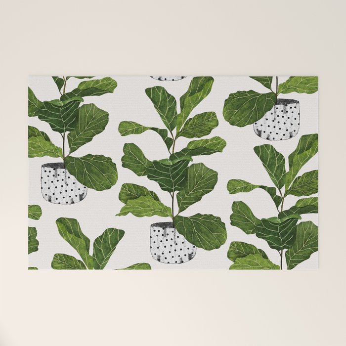 Fiddle leaf fig Tree Welcome Mat Gallery Image 1