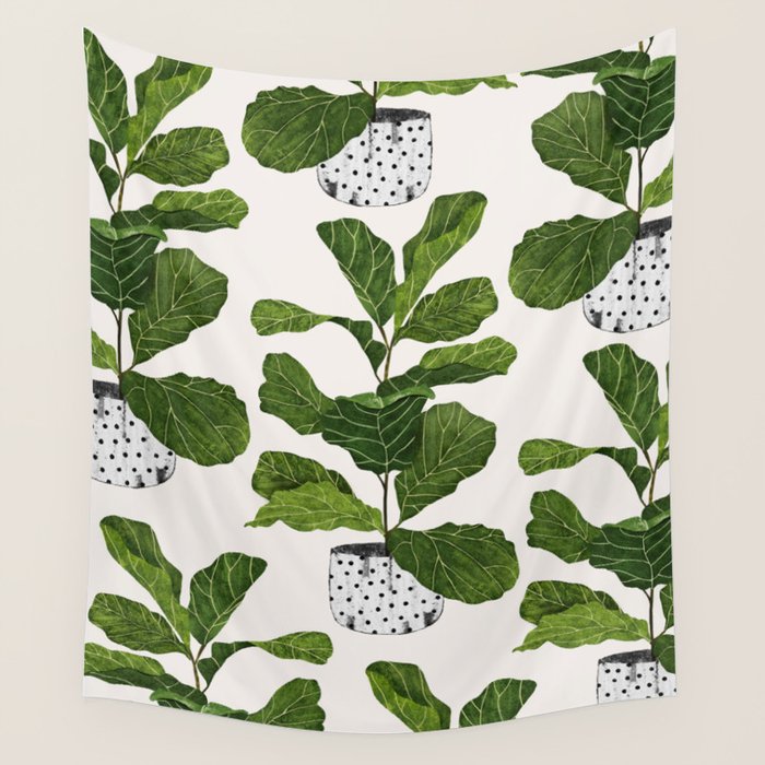 Fiddle leaf fig Tree Wall Tapestry Gallery Image 4