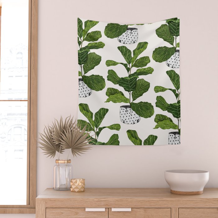 Fiddle leaf fig Tree Wall Tapestry Gallery Image 2
