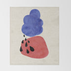 Blue Rain Clouds Throw Blanket Gallery Image 2