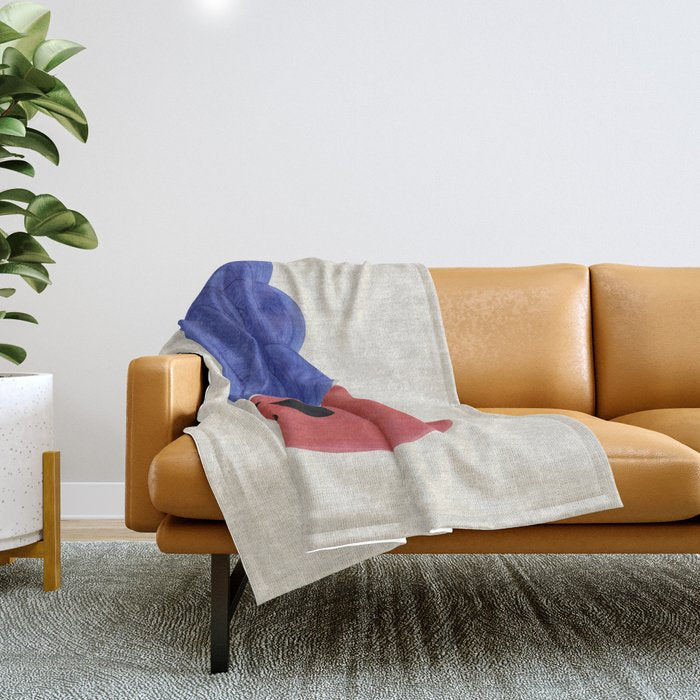Blue Rain Clouds Throw Blanket Gallery Image 1
