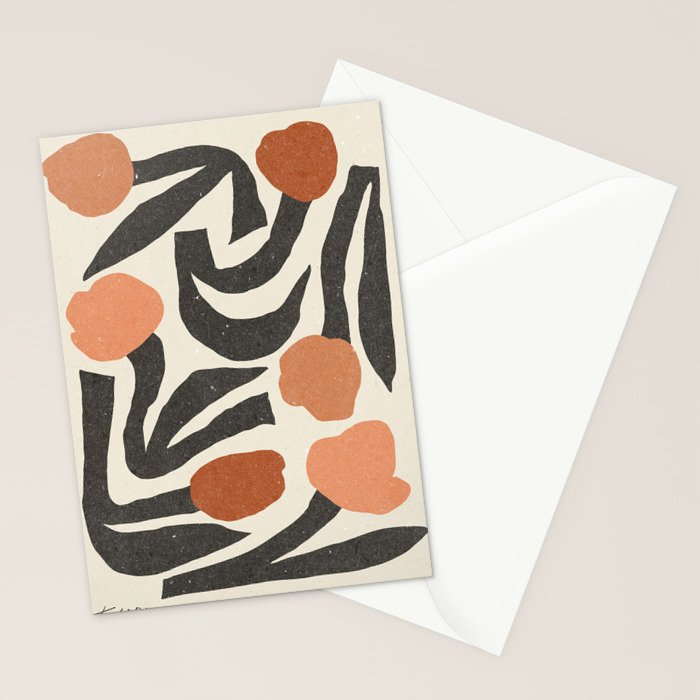 Modern tulips art 03 Stationery Card Gallery Image 2