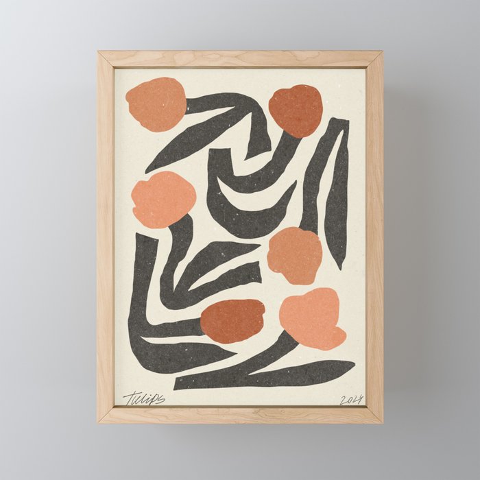 Modern tulips art 03 Mini Art Print Gallery Image 1