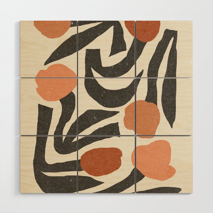 Modern tulips art 03 Wood Wall Art Gallery Image 1