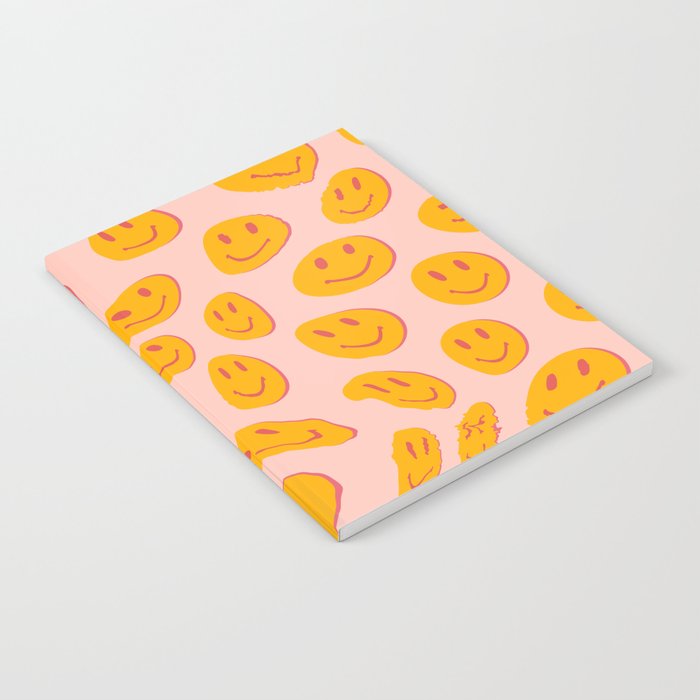 70s retro yellow smile face illustration  Notebook Gallery Image 1